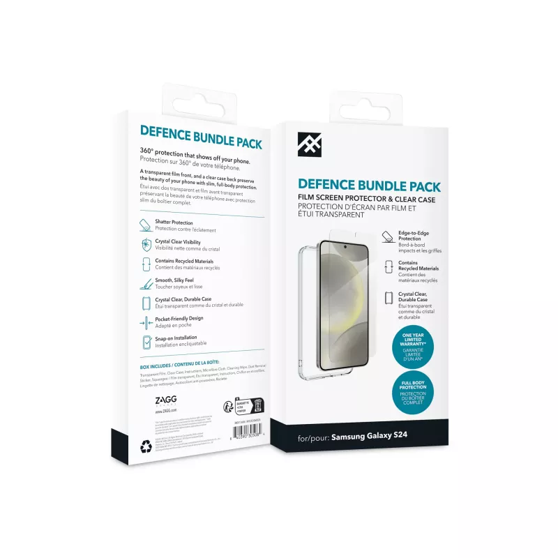IFROGZ Defence Bundle komplekts mobilā tālruņa maciņš 15,8 cm (6,2 collas) Vāciņš Caurspīdīgs