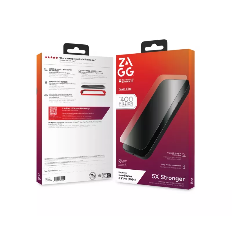 InvisibleShield Glass Elite Apple iPhone 16 Pro Max ekrāna aizsargs