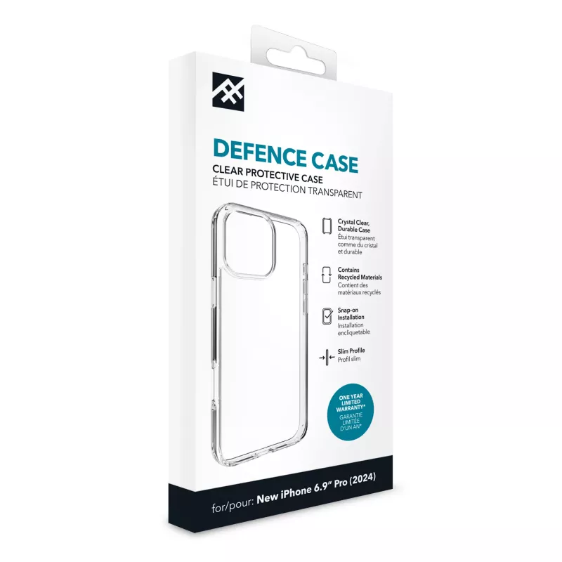 IFROGZ IF Defence Case Apple iPhone 16 Pro Max Clear INTL, Vāciņš, Apple, iPhone 16 Pro Max, 17,5 cm (6,9 collas), Caurspīdīgs