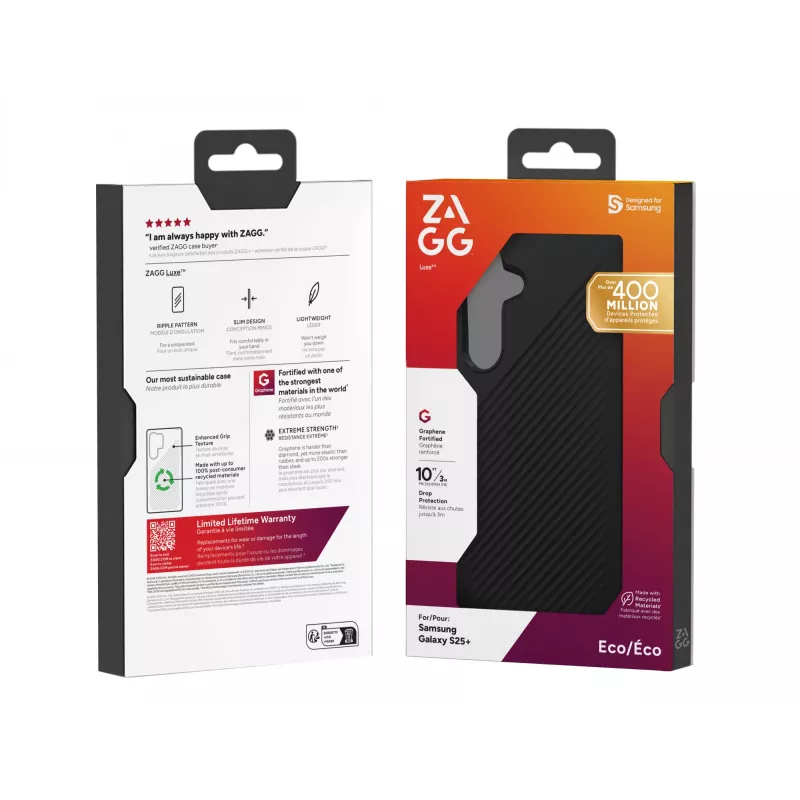 ZAGG Luxe Samsung Galaxy S25+ Melns, Cover, Samsung, Galaxy S25+, 17 cm (6.7 collas), Melns