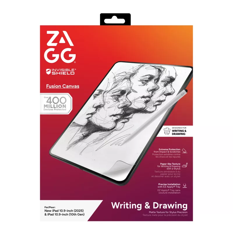 InvisibleShield Fusion Canvas iPad 10.9-inch (2025)/Gen10, Papīram līdzīgs ekrāna aizsargs, Matēts, Polimērs, 1 gab.