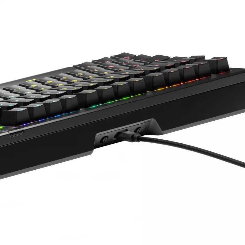 Glorious Gaming GMMK 3 PRO 75% Prebuilt Wired Melns - FR, vadu, USB, mehāniska, AZERTY, RGB LED, melna