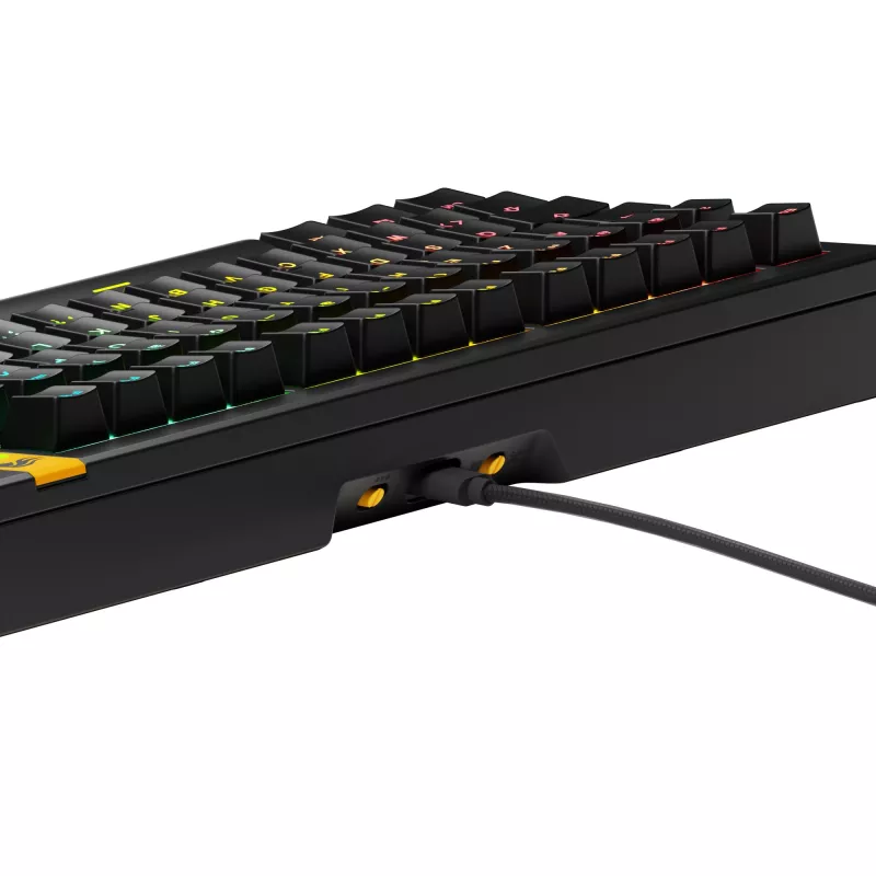 Glorious Gaming GMMK 3 HE 75% Prebuilt Wired Melns - FR, vadu, USB, mehāniska, AZERTY, RGB LED, melna
