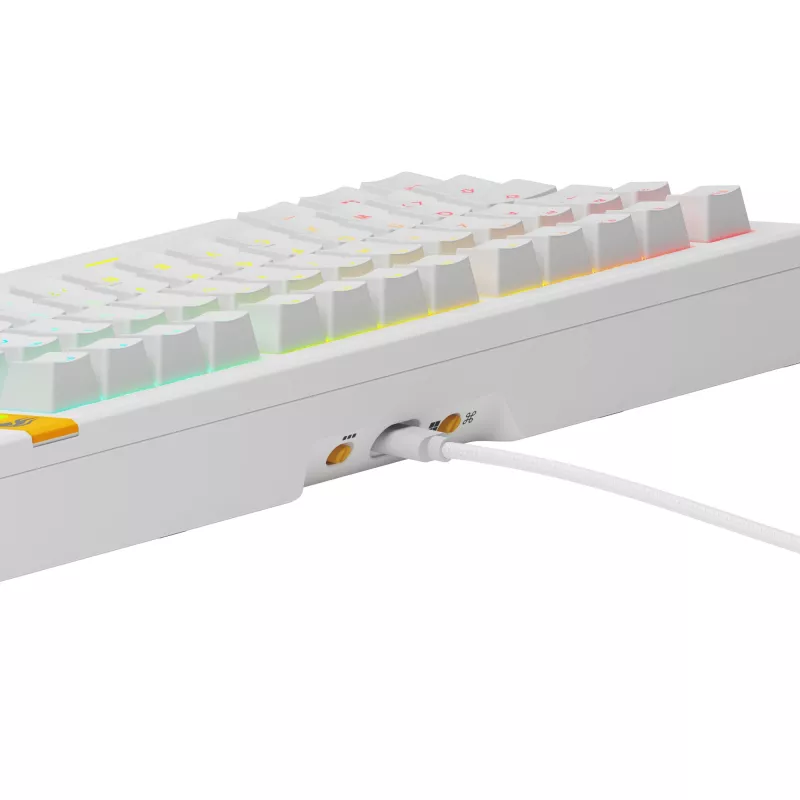 Glorious Gaming GMMK 3 HE 75% Prebuilt Wired balta - FR, vadu, USB, mehāniska, AZERTY, RGB LED, balta