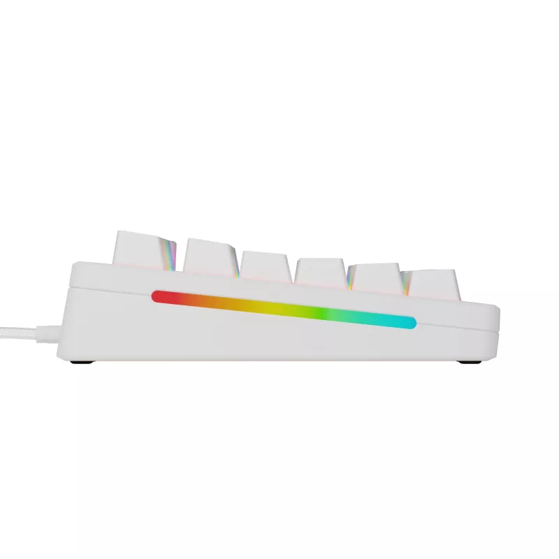 Glorious Gaming GMMK 3 HE 75% Prebuilt Wired balta - FR, vadu, USB, mehāniska, AZERTY, RGB LED, balta