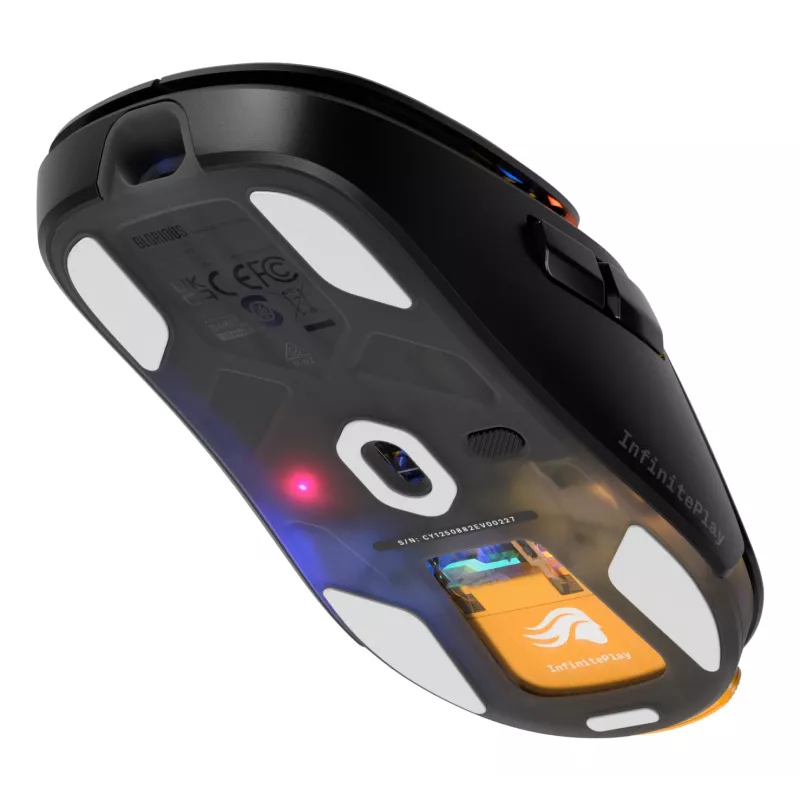 Glorious Gaming Model O3 Wireless spēļu pele - InfinitePlay maināmo bateriju sistēma, 8k aptaujas frekvence, 130M klikšķu optiskie slēdži, īpaši viegla 66 g, 30K DPI optiskais sensors, RGB - melna