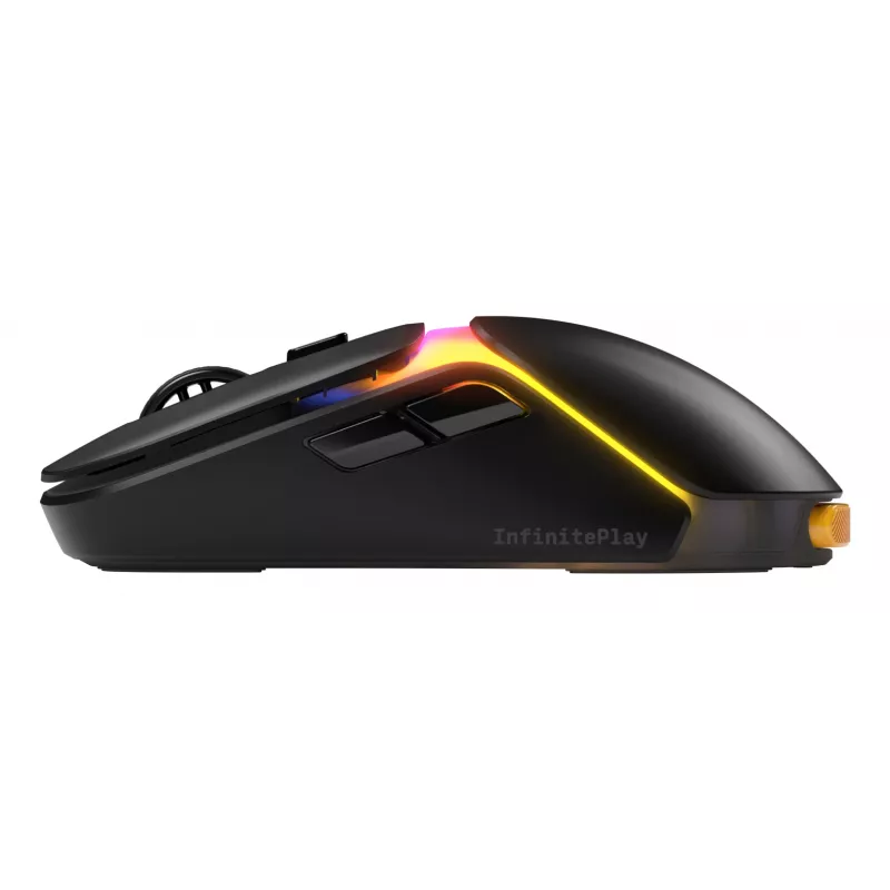 Glorious Gaming Model O3 Wireless spēļu pele - InfinitePlay maināmo bateriju sistēma, 8k aptaujas frekvence, 130M klikšķu optiskie slēdži, īpaši viegla 66 g, 30K DPI optiskais sensors, RGB - melna
