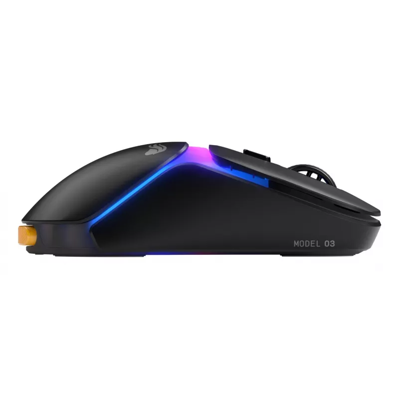 Glorious Gaming Model O3 Wireless spēļu pele - InfinitePlay maināmo bateriju sistēma, 8k aptaujas frekvence, 130M klikšķu optiskie slēdži, īpaši viegla 66 g, 30K DPI optiskais sensors, RGB - melna