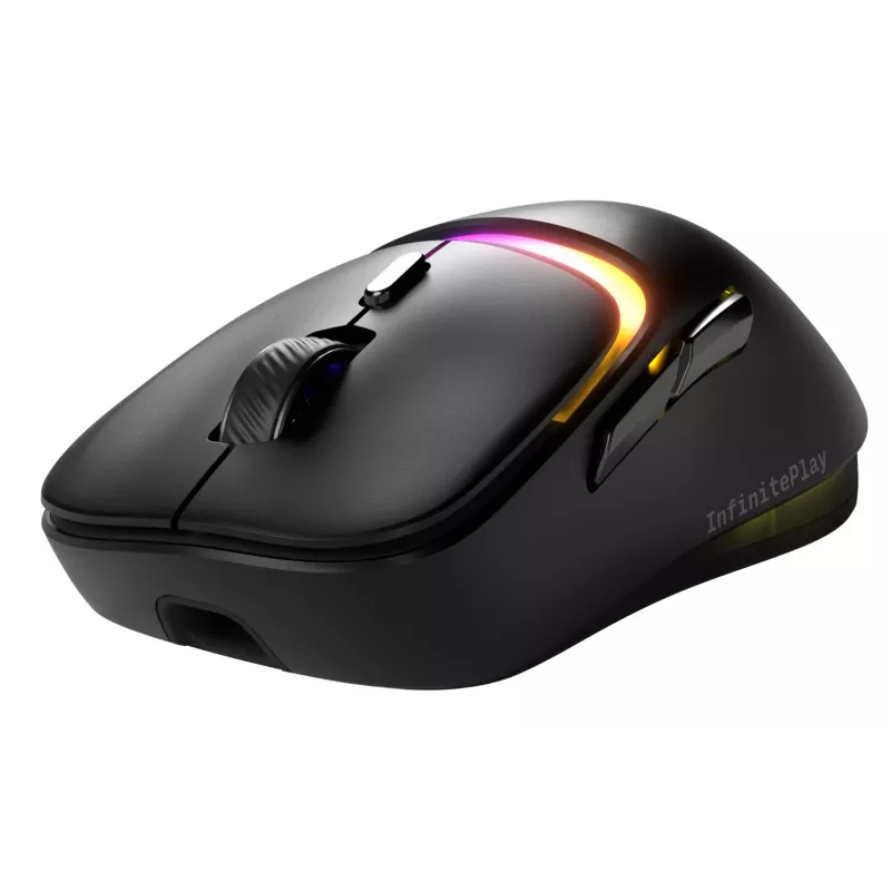 Glorious Gaming Model D3 Wireless Gaming pele - InfinitePlay nomaināmo bateriju sistēma, 8k aptaujas frekvence, 130M klikšķu optiskie slēdži, īpaši viegla 69g, 30K DPI optiskais sensors, RGB - melna