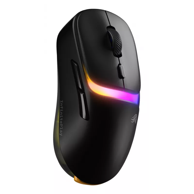 Glorious Gaming Model D3 Wireless Gaming pele - InfinitePlay nomaināmo bateriju sistēma, 8k aptaujas frekvence, 130M klikšķu optiskie slēdži, īpaši viegla 69g, 30K DPI optiskais sensors, RGB - melna