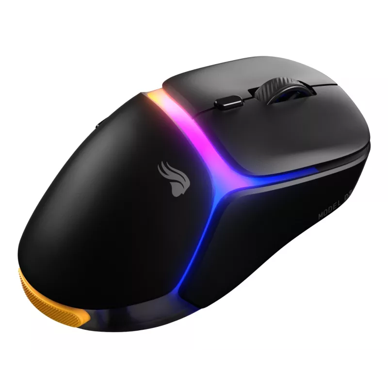 Glorious Gaming Model D3 Wireless Gaming pele - InfinitePlay nomaināmo bateriju sistēma, 8k aptaujas frekvence, 130M klikšķu optiskie slēdži, īpaši viegla 69g, 30K DPI optiskais sensors, RGB - melna
