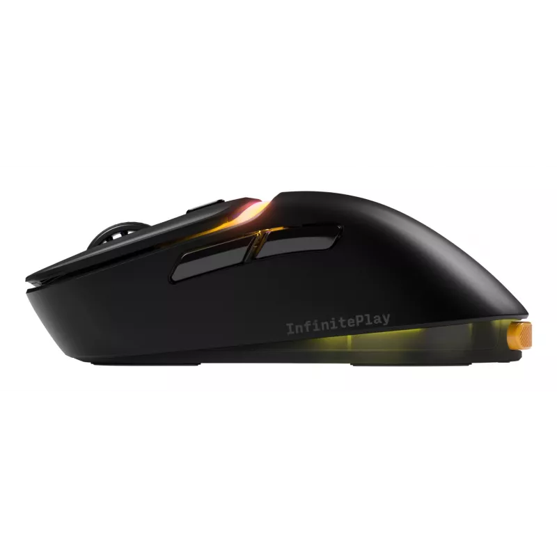 Glorious Gaming Model D3 Wireless Gaming pele - InfinitePlay nomaināmo bateriju sistēma, 8k aptaujas frekvence, 130M klikšķu optiskie slēdži, īpaši viegla 69g, 30K DPI optiskais sensors, RGB - melna