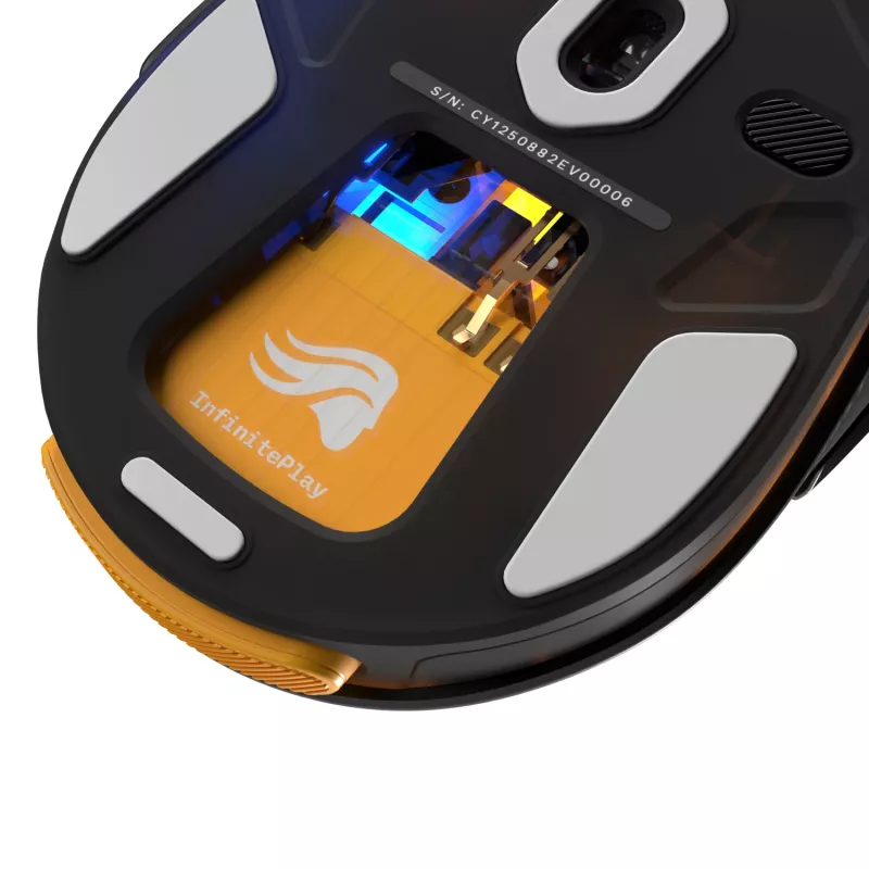 Glorious Gaming Model D3 Wireless Gaming pele - InfinitePlay nomaināmo bateriju sistēma, 8k aptaujas frekvence, 130M klikšķu optiskie slēdži, īpaši viegla 69g, 30K DPI optiskais sensors, RGB - melna