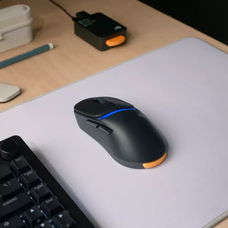 Glorious Gaming Model D3 Wireless Gaming pele - InfinitePlay nomaināmo bateriju sistēma, 8k aptaujas frekvence, 130M klikšķu optiskie slēdži, īpaši viegla 69g, 30K DPI optiskais sensors, RGB - melna