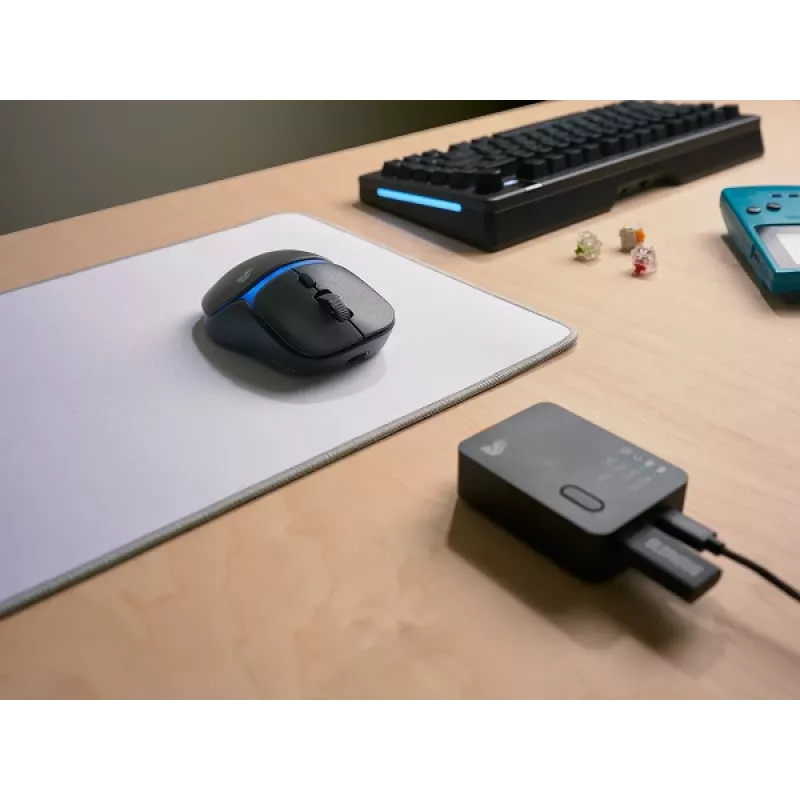 Glorious Gaming Model D3 Wireless Gaming pele - InfinitePlay nomaināmo bateriju sistēma, 8k aptaujas frekvence, 130M klikšķu optiskie slēdži, īpaši viegla 69g, 30K DPI optiskais sensors, RGB - melna