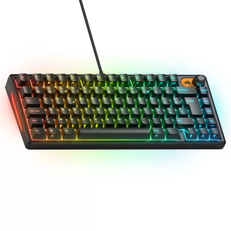 Glorious Gaming GMBK 75% tastatūra USB AZERTY franču melna