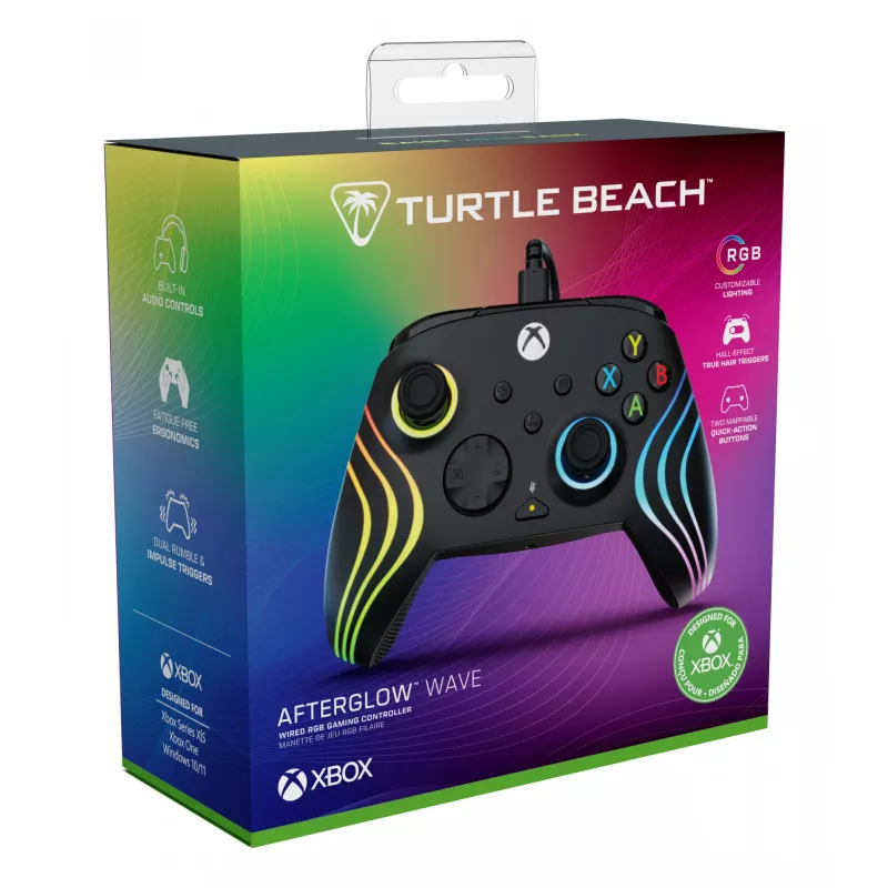 Spēļu kontrolieris Turtle Beach Afterglow Wave Melns USB PC Xbox Series