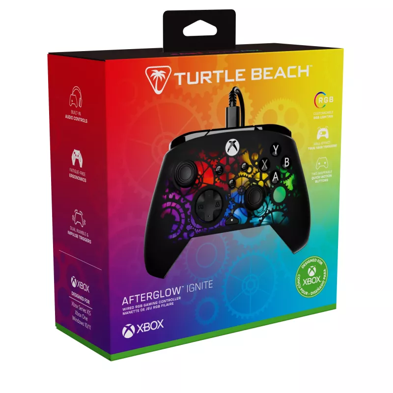 Gamepad Turtle Beach Afterglow Ignite vadu RGB kontrolieris ar pielāgojamu RGB apgaismojumu un pārprogrammējamām pogām