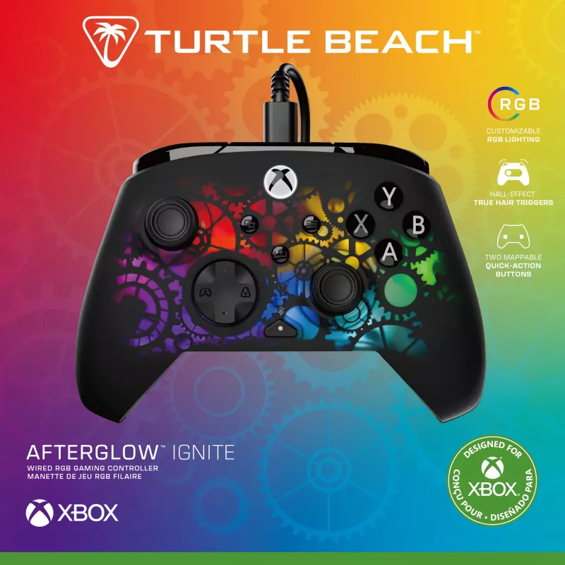 Gamepad Turtle Beach Afterglow Ignite vadu RGB kontrolieris ar pielāgojamu RGB apgaismojumu un pārprogrammējamām pogām