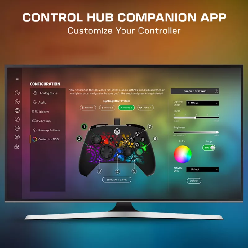Gamepad Turtle Beach Afterglow Ignite vadu RGB kontrolieris ar pielāgojamu RGB apgaismojumu un pārprogrammējamām pogām