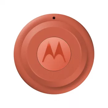 Motorola moto tag 2 — universāls izsekotājs, oranžs, CR2032 baterija, līdz 14400 h, 7.4 g, Ø 31.9 mm, 8 mm