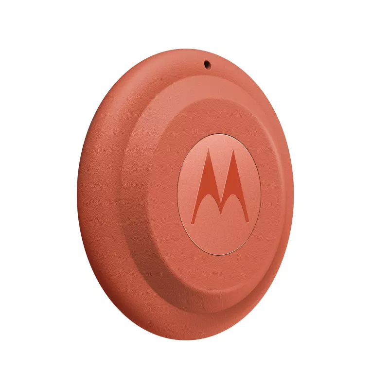 Motorola moto tag 2 — universāls izsekotājs, oranžs, CR2032 baterija, līdz 14400 h, 7.4 g, Ø 31.9 mm, 8 mm
