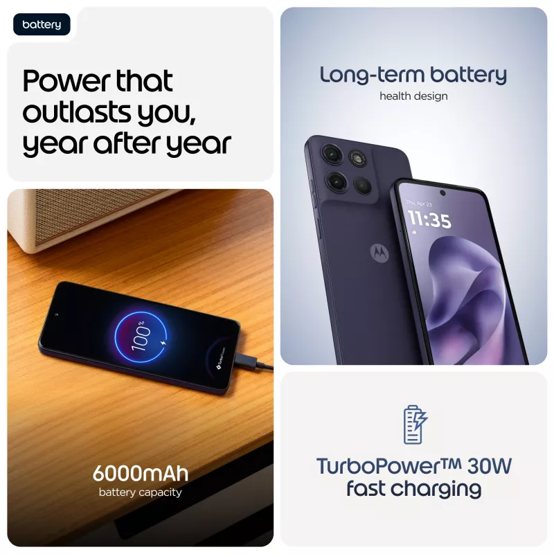 Motorola moto g17 power 17.1 cm (6.72 inch) Hybrid Dual SIM Android 15 USB Type-C 8 GB 256 GB 6000 mAh violeta