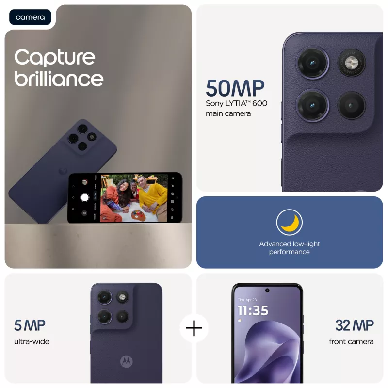 Motorola moto g17 17.1 cm (6.72 inch) Dual SIM Android 15 USB Type-C 8 GB 128 GB 5200 mAh violeta
