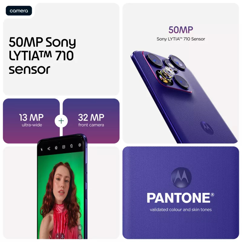 Motorola edge 70 fusion 17,2 cm (6,78 collas) Dual SIM Android 16.0 5G USB Type-C 12 GB 256 GB 7000 mAh Violet
