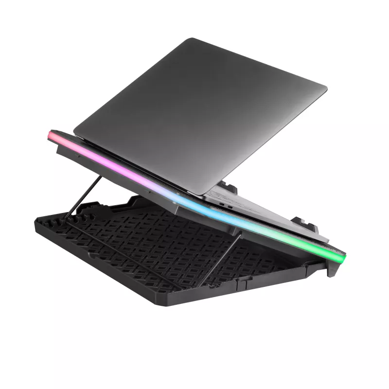 Mars Gaming MNBC6, dzesēšanas paliktnis + statīvs XL 19'' ARGB, 3 ventilatori, mobilais statīvs