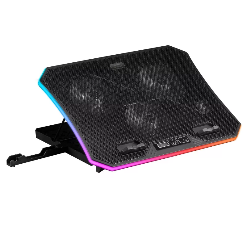 Mars Gaming MNBC6, dzesēšanas paliktnis + statīvs XL 19'' ARGB, 3 ventilatori, mobilais statīvs