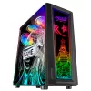 Mars Gaming MC-ART melns ATX spēļu datora korpuss ar dubultu zīmējamu rūdītu stiklu, ARGB 12 režīmi, 12 cm ventilators