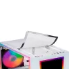 Mars Gaming MC-ART balta ATX spēļu datora korpuss ar abpusēji zīmējamu rūdīto stiklu, ARGB 12 režīmu 12 cm ventilators