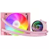 Mars Gaming ML-ONE120 rozā šķidruma CPU dzesētājs TDP 200W Infinity Mirror FRGB kluss ventilators universāls ligzdojošs