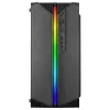 Mars Gaming MC-S1 Melns Kompakts Micro-ATX Spēļu Datora Korpuss ARGB Apgaismojums 12 Režīmi FRGB Ventilators Pilnībā Sānu Logs