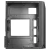 Mars Gaming MC-S1 Melns Kompakts Micro-ATX Spēļu Datora Korpuss ARGB Apgaismojums 12 Režīmi FRGB Ventilators Pilnībā Sānu Logs