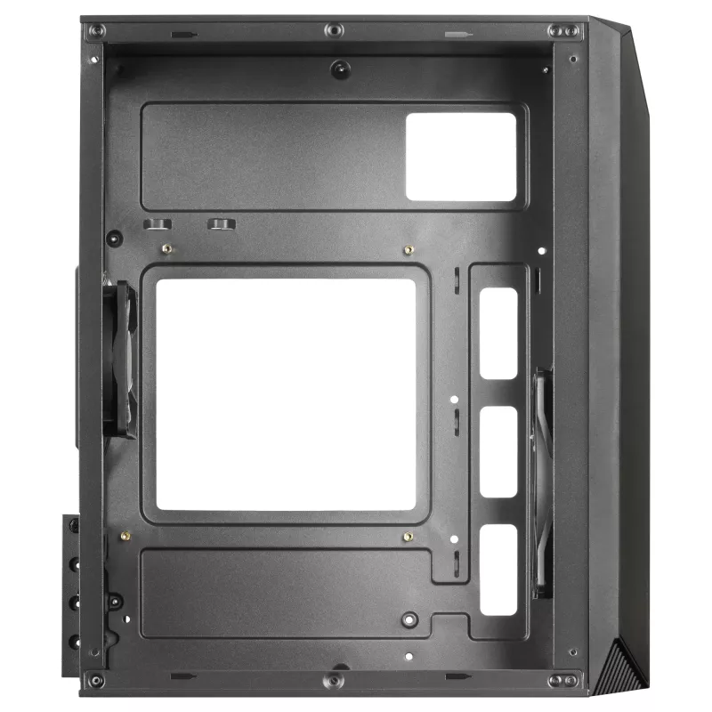 Mars Gaming MC-S1 Melns Kompakts Micro-ATX Spēļu Datora Korpuss ARGB Apgaismojums 12 Režīmi FRGB Ventilators Pilnībā Sānu Logs