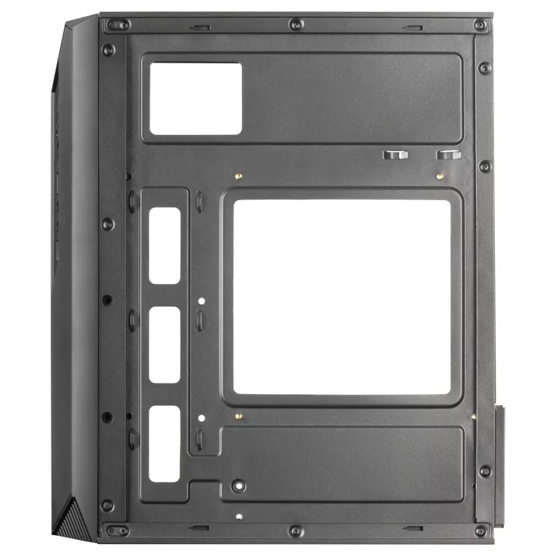 Mars Gaming MC-S1 Melns Kompakts Micro-ATX Spēļu Datora Korpuss ARGB Apgaismojums 12 Režīmi FRGB Ventilators Pilnībā Sānu Logs