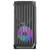 Mars Gaming MC-S2 Melns Kompakts Micro-ATX Spēļu Datora Korpuss ar 2 FRGB Varavīksnes Ventilatoriem, Priekšējo Resti un Pilna Izmēra Sānu Logu