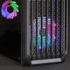 Mars Gaming MC-S2 Melns Kompakts Micro-ATX Spēļu Datora Korpuss ar 2 FRGB Varavīksnes Ventilatoriem, Priekšējo Resti un Pilna Izmēra Sānu Logu