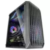 Mars Gaming MC-S2 Melns Kompakts Micro-ATX Spēļu Datora Korpuss ar 2 FRGB Varavīksnes Ventilatoriem, Priekšējo Resti un Pilna Izmēra Sānu Logu