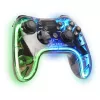 Mars Gaming MGP-24 bezvadu spēļu kontrolieris 2.4GPRO Neon RGB ar duālo haptisko vibrāciju un analogajiem kursorsvirām kontrolieris priekš PC PS3 PS4 XBOX360 Raspberry Pi Mac Android