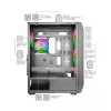 Mars Gaming MC-KX melns, augstākās klases E-ATX spēļu tornis FREEZER CPU sistēma, 5 īpaši klusi ARGB ventilatori, ARGB kontrolieris un RF kontrolieris, sieta priekšpuse