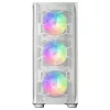 Mars Gaming MC-KX balta Premium E-ATX Gaming Tower FREEZER CPU System 5 Ultra-quiet ARGB Fans ARGB kontrolieris and RF kontrolieris Mesh Front