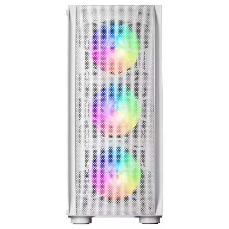 Mars Gaming MC-KX balta Premium E-ATX Gaming Tower FREEZER CPU System 5 Ultra-quiet ARGB Fans ARGB kontrolieris and RF kontrolieris Mesh Front