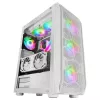Mars Gaming MC-KX balta Premium E-ATX Gaming Tower FREEZER CPU System 5 Ultra-quiet ARGB Fans ARGB kontrolieris and RF kontrolieris Mesh Front