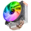 Mars Gaming MCPU-VR melns CPU radiators ar dubulto bezgalības spoguļa ARGB efektu, 4 HCT siltuma caurulītēm, 180 W TDP un ultraklusu 12 cm PWM ventilatoru