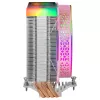 Mars Gaming MCPU-VR rozā CPU dzesētājs ar dubultu bezgalības spoguļa ARGB, 4 HCT siltuma caurulēm, 180 W TDP, īpaši klusu PWM 12 cm ventilatoru