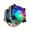 Mars Gaming MCPU-XT Melns CPU Heatsink Dual Tower Cooling 6 HCT Heatpipes TDP 300W 2 ARGB PWM 12cm Fans