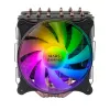 Mars Gaming MCPU-XT Melns CPU Heatsink Dual Tower Cooling 6 HCT Heatpipes TDP 300W 2 ARGB PWM 12cm Fans
